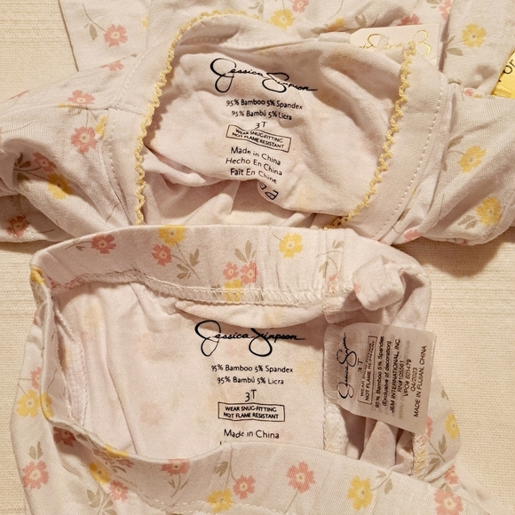 Jessica Simpson girls bamboo pajama set, NWT pick your size 18m 2T or 3T - Picture 6 of 6